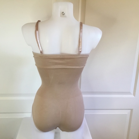 Women’s Ribbed Round Neck Tummy Control Brief Bodysuit Shapewear - Picture 5 of 9